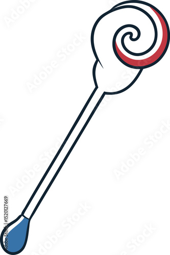 stirrer for coffee vector art on transparent background