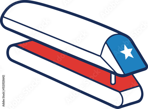 vector line art of a stapler