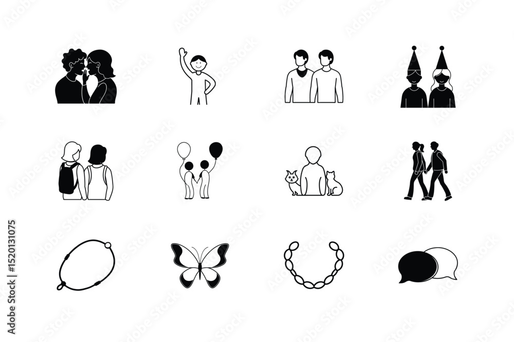 Friendship Icons Diverse Symbols of Camaraderie, Unity, and Companionship Friendship Icons Diverse Symbols of Camaraderie, Unity, and Companionship