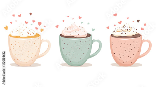 Festive Holiday Hot Drinks with Cute Toppings for Festive Season Delights