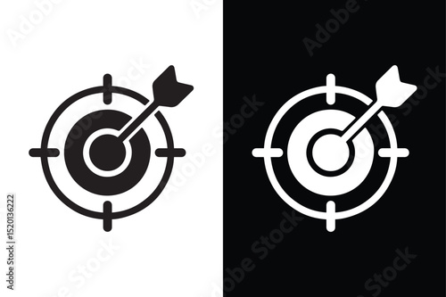 Goal or target  icon vector on White Background ,Vector Art Illustration on white background.