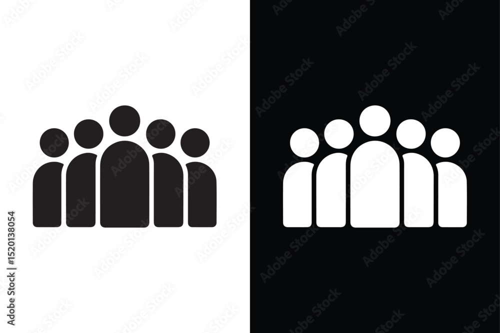 Fototapeta premium Team icon vector on White Background ,Vector Art Illustration on white background.