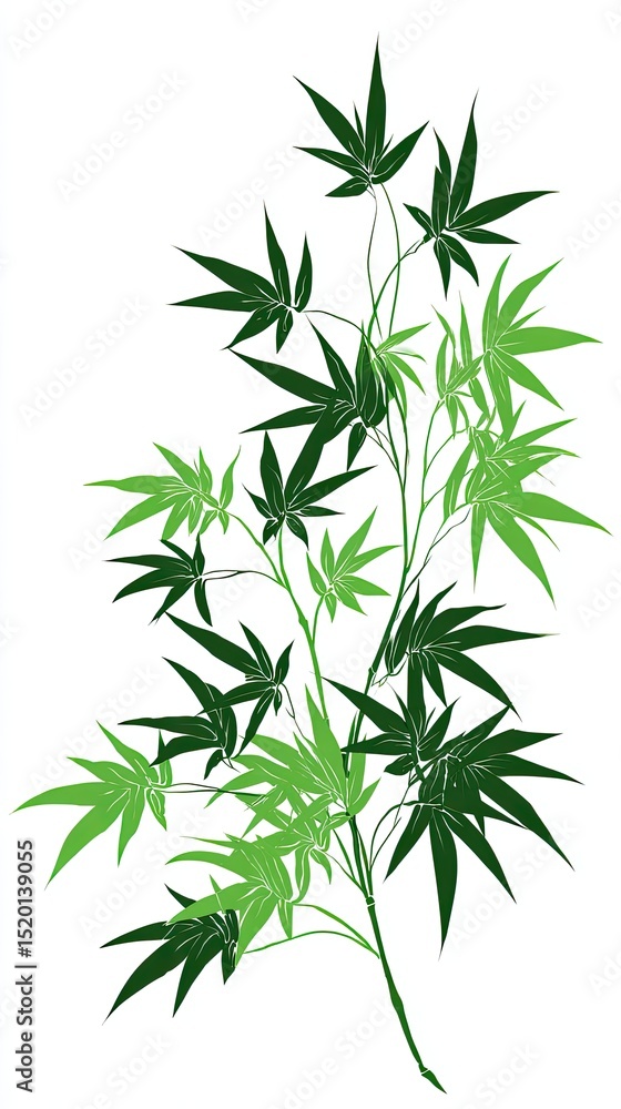 A simple clipart of bamboo A simple clipart of bamboo
