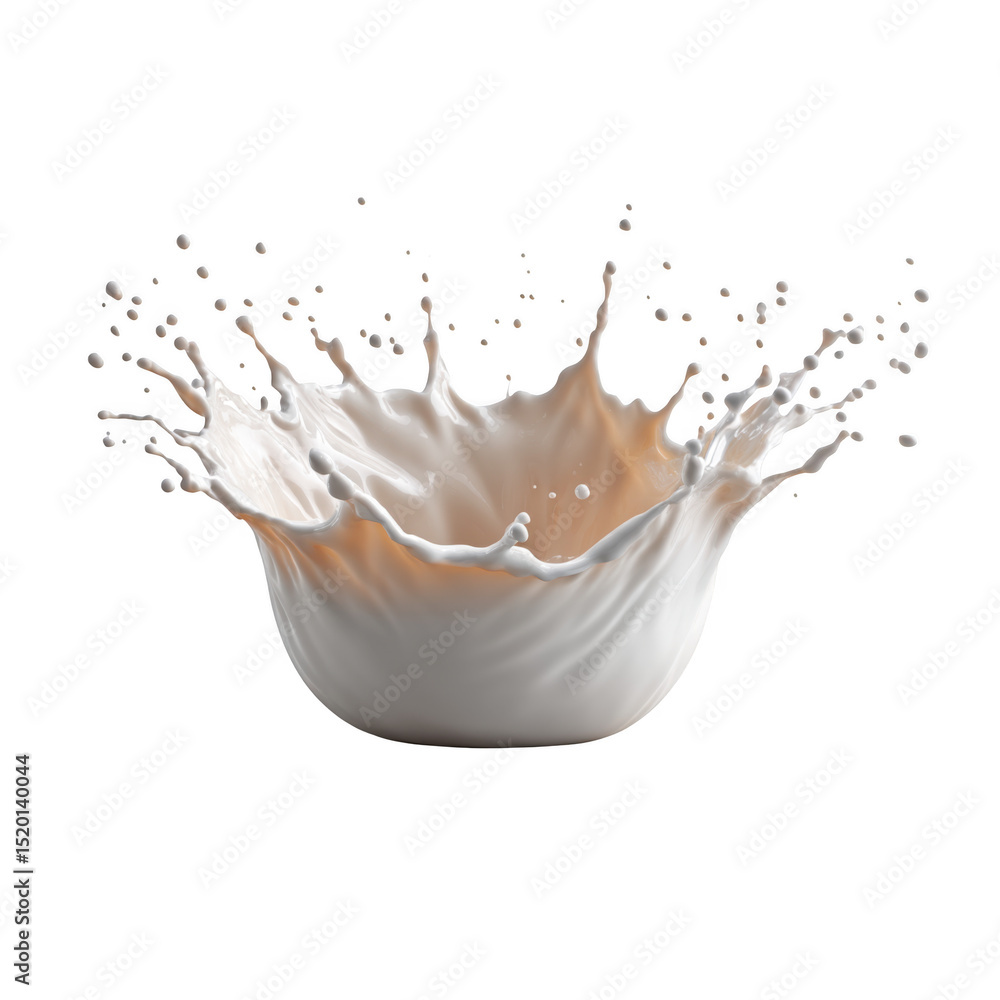 Creamy liquid splash isolated on transparent background Creamy liquid splash isolated on transparent background