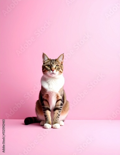 Cute Cat Posing for Instagram with Negative Space