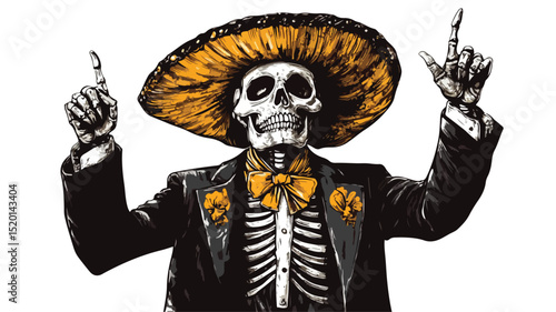 Traditional Mariachi Musicians Vector Art Illustration for Mexican Music and Culture Enthusiasts