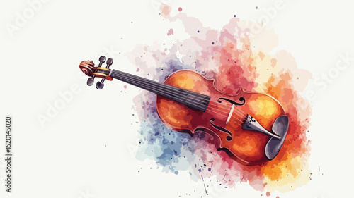 Elegant Violin Vector Art Illustration for Professional Designs