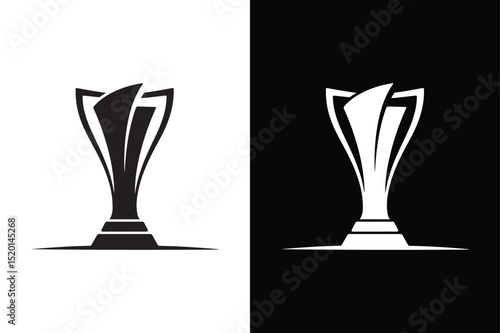 Trophy icon vector on White Background ,Vector Art Illustration on white background.