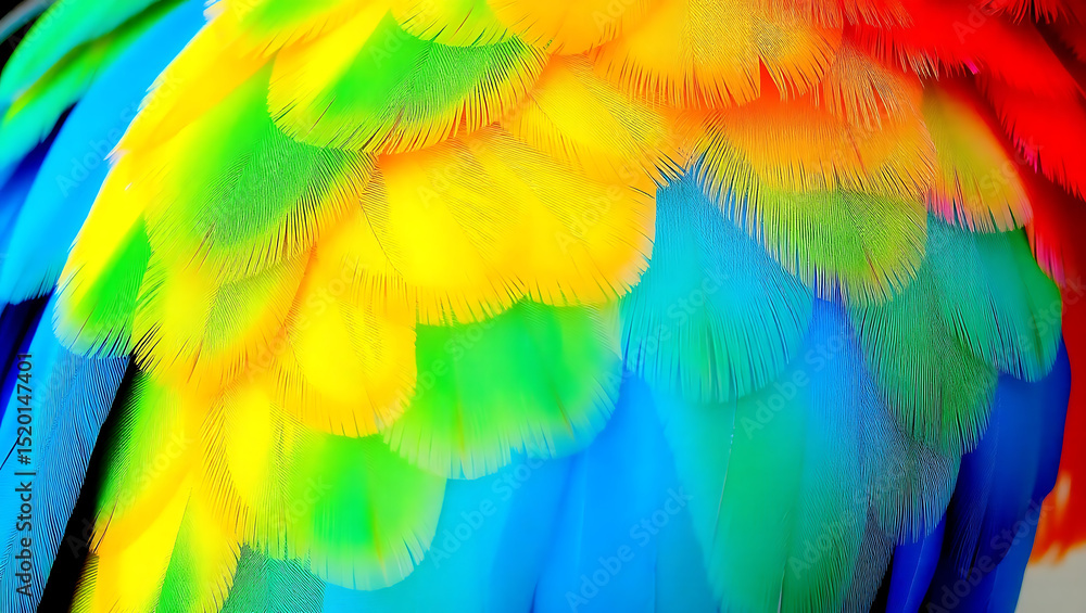 Obraz premium blue and yellow macaw feathers
