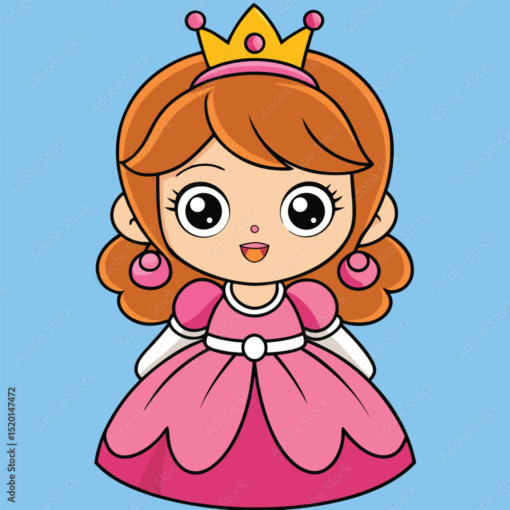 Little cartoon child vector illustration of a cute, smiling baby boy with funny hair in a pink dress, bringing joy and happiness Little cartoon child vector illustration of a cute, smiling baby boy with funny hair in a pink dress, bringing joy and happiness