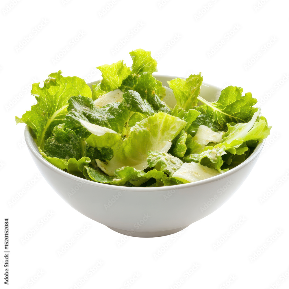 Freshly prepared green salad with crisp lettuce and a vibrant appearance ready for a healthy meal Freshly prepared green salad with crisp lettuce and a vibrant appearance ready for a healthy meal