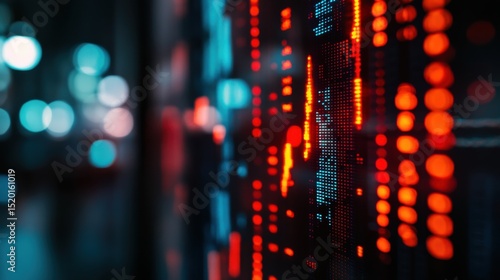 Wallpaper Mural Abstract Technology Background with Colorful Digital Data Flow Torontodigital.ca