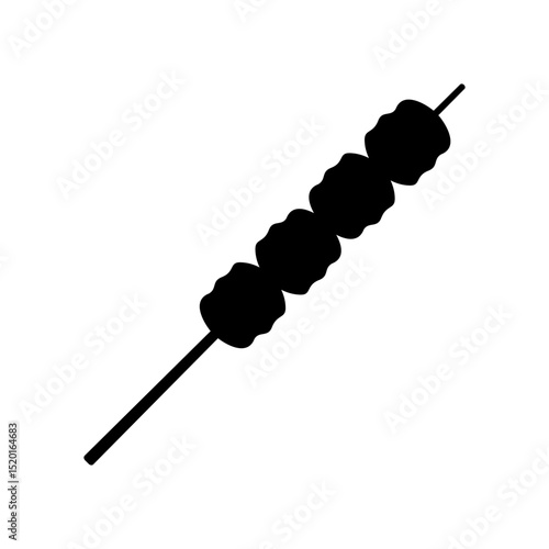 Satay indonesia traditional food vector illustration. Sate Indonesian street food icon silhouette