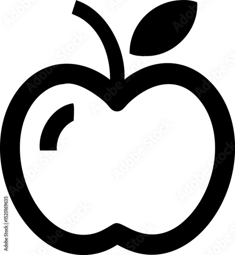 Vibrant Red Apple Vector Logo Design with Leaf Suitable for Branding Food Industry or Health Related Business
