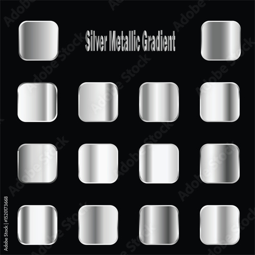 Silver Metallic Gloss Gradient