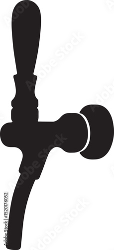 Beer tap icon, symbol silhouette design vector art illustration.