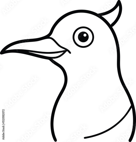 inca tern head icon line art vector illustration on transparent background