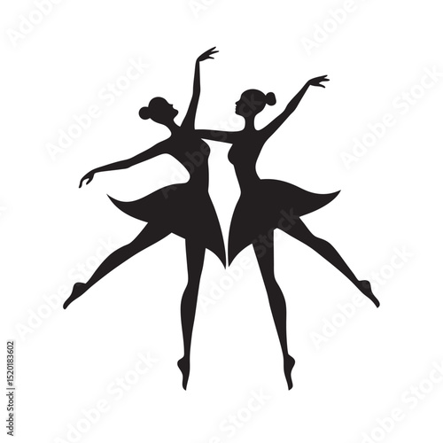 Ballet Dancers Performing Graceful Routine
