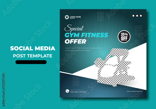 Special Gym Fitness Offer Social Media Post Template