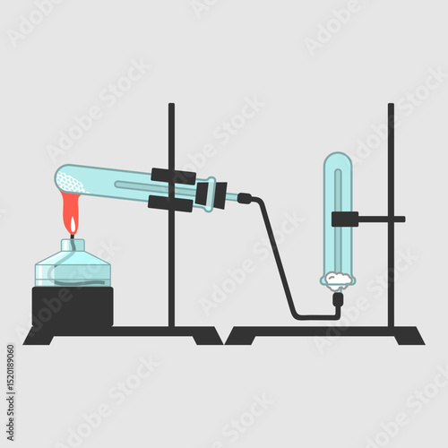 Apparatus for generating gaseous ammonia in scientific illustration style