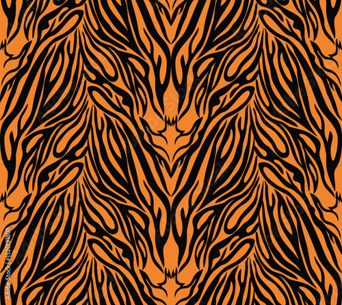 Seamless tiger skin fur pattern