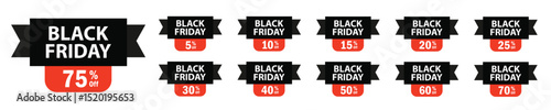 Black friday tag for mega sale banner with gold accents, perfect for holiday sales promotions, shopping deals etc.