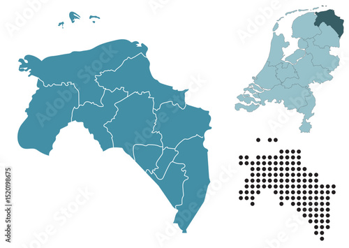 Set maps of Groningen province
