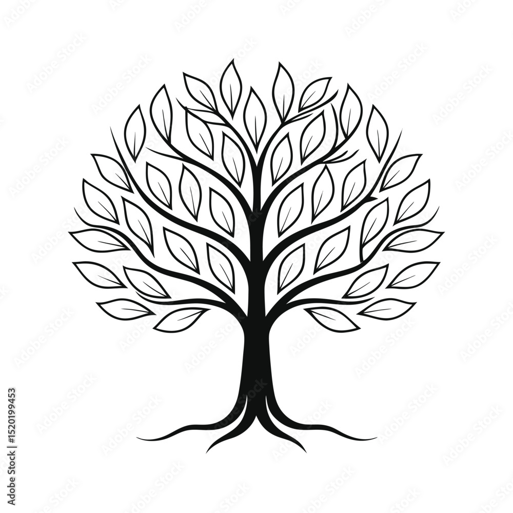 Obraz premium vector tree silhouette