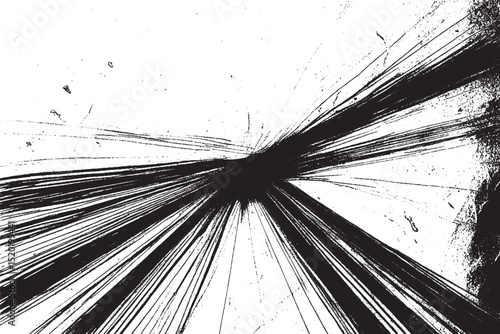 Explosive Ink Burst with Speed Line Effect

