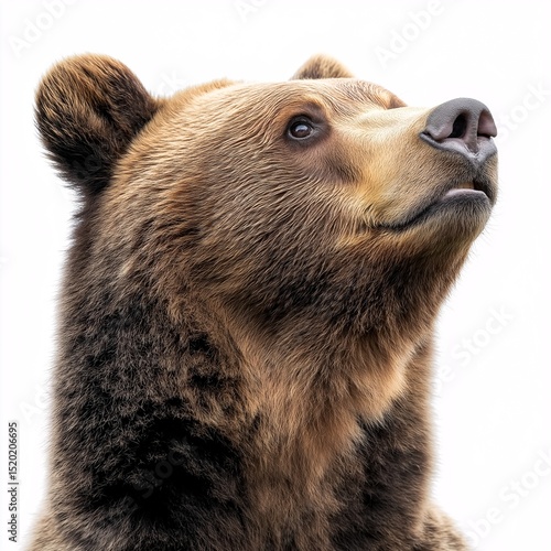 Majestic Brown Bear Portrait. Close-Up of Endangered Wildlife in Natural Habitat