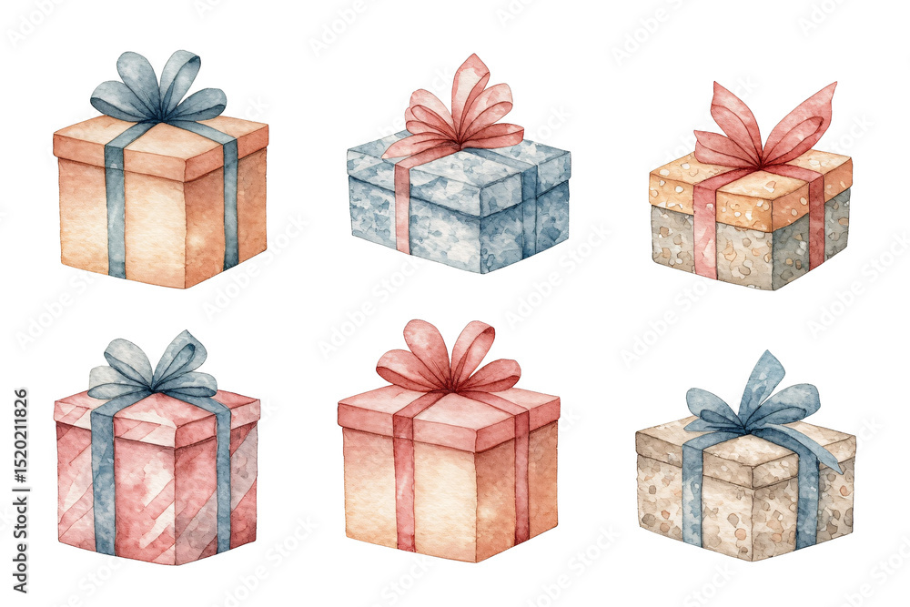 Obraz premium set of colorful gift boxes with bows