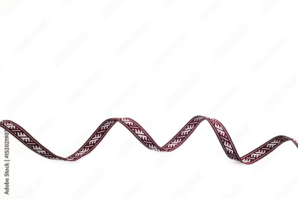 Traditional Patterned Ribbon. Traditional latvian midsummer celebration called Ligo. Traditional Patterned Ribbon. Traditional latvian midsummer celebration called Ligo.