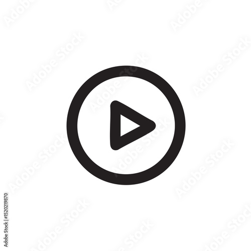 Play button symbol for digital media usage and design Free Download Play button symbol for digital media usage and design - GFXLoad
