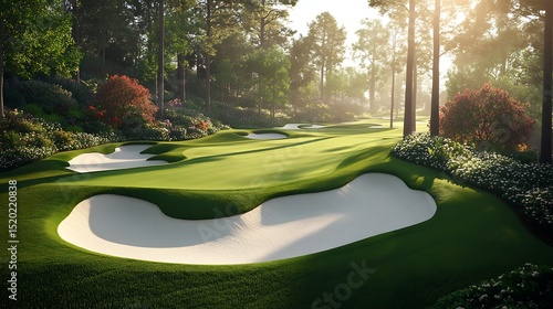 golf course in the morning