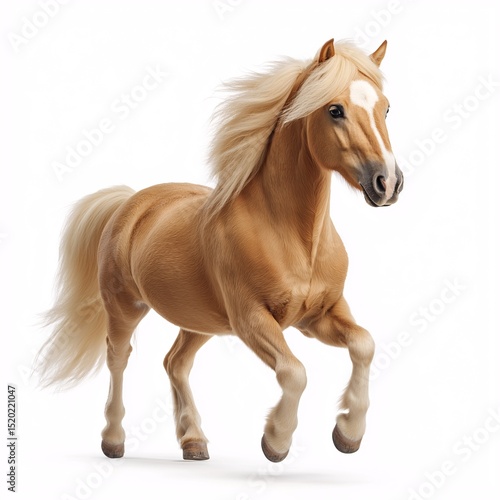 Realistic Brown Stallion Plastic Model. Artistic Collectible Horse Figurine in Studio Photography