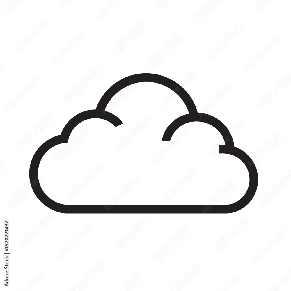 Simple cloud symbol for weather applications and design Simple cloud symbol for weather applications and design