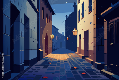 narrow street in the old town of tallinn