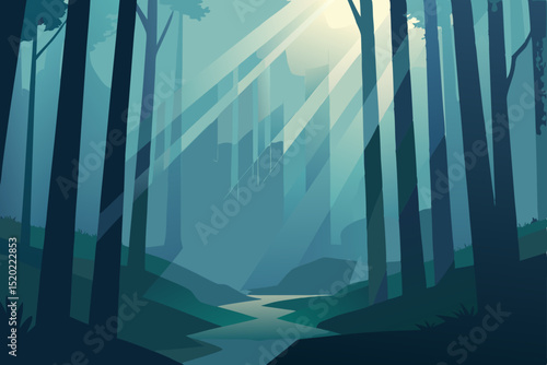 abstract background with trees