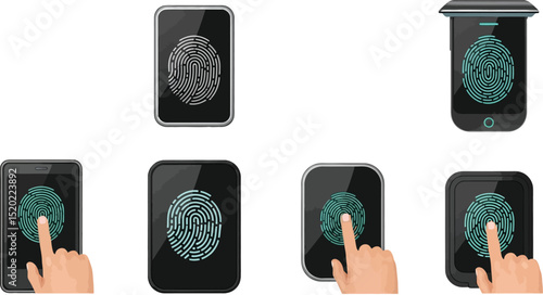 fingerprint, biometric identification, security scanning, identity verification, authentication, digital identification, access control
