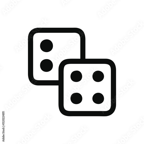 Illustration of a dice featuring numerical icons.