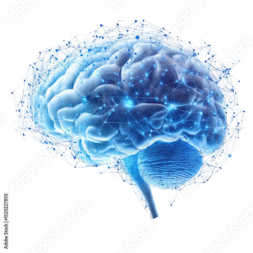 3D Hologram AI Brain with Deep Learning and Neural Network - High Fidelity Version 2.