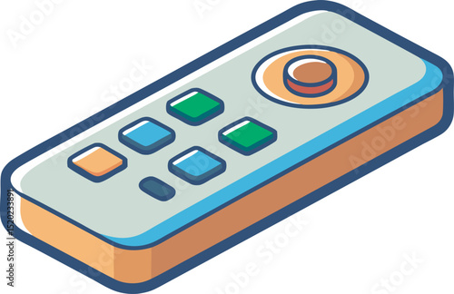 vector illustration of a remote control on a white background