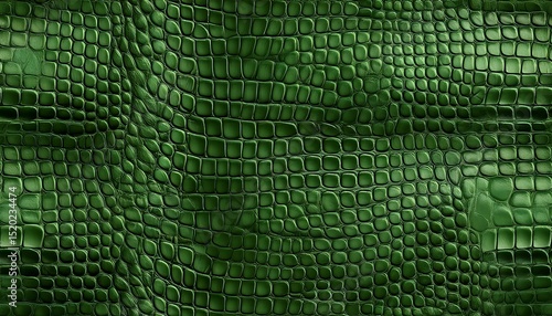 ai generated seamless texture green crocodile leather skin