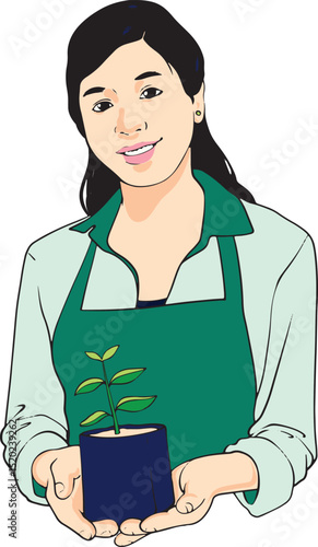Fresh vegetables in basket illustration
