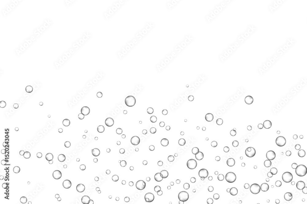 Air bubbles, oxygen, champagne crystal clear, isolated on white background modern design. Vector illustration EPS 10. Air bubbles, oxygen, champagne crystal clear, isolated on white background modern design. Vector illustration EPS 10.