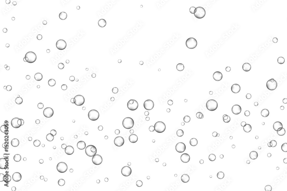 Air bubbles, oxygen, champagne crystal clear, isolated on white background modern design. Vector illustration EPS 10. Air bubbles, oxygen, champagne crystal clear, isolated on white background modern design. Vector illustration EPS 10.