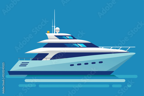 yacht isolated on white background