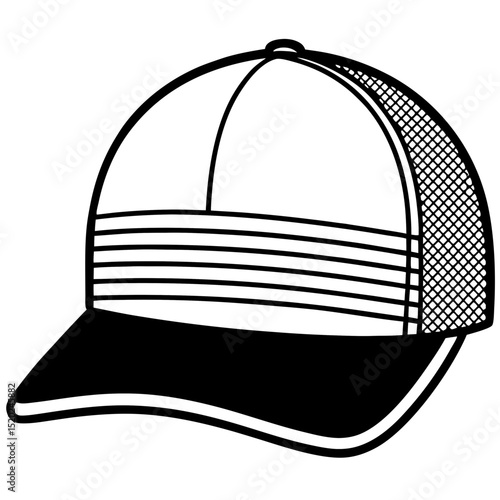 Sunset Gradient Mesh Cap – Vector on White