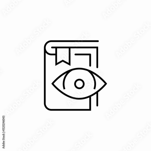 book eye view icon sign vector