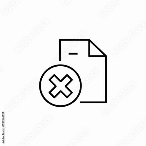 delete file remove icon sign vector